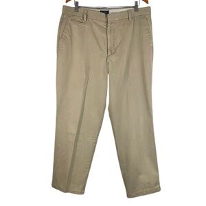 Dockers Men’s Straight Leg Flat Front Chinos in Khaki 100% Cotton Size 38/30
